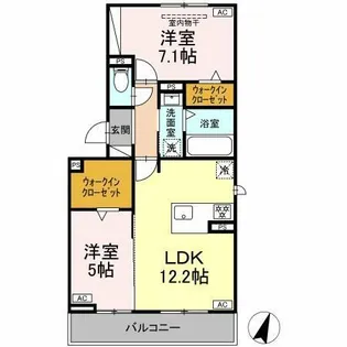 D-avance二本木新町【3階】の間取り
