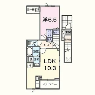 サニーコート伏見【2階】の間取り