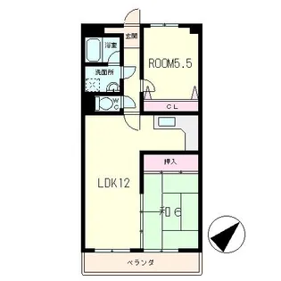 レジデンス南草津【5階】の間取り