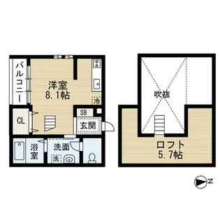 Astor Place【205号室】の間取り