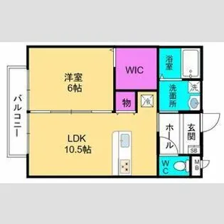 サニーヒルズシンエイ【2階】の間取り