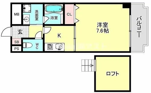 ボンジュール築港【7階】の間取り