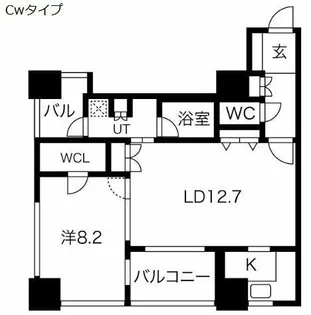 アルグラッド・ザ・タワー心斎橋【6階】の間取り