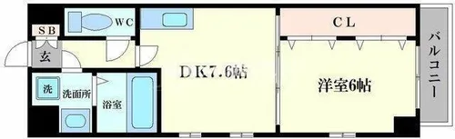 ビエラ江戸堀【11階】の間取り