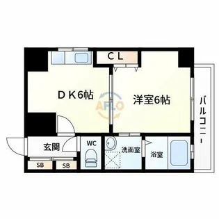 カシェット住吉【8階】の間取り