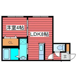 グランセ月寒【2階】の間取り