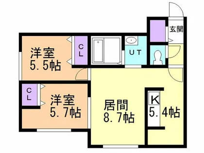 フェリオ【103号室】の間取り