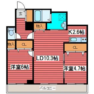 fleuve福住【2階】の間取り