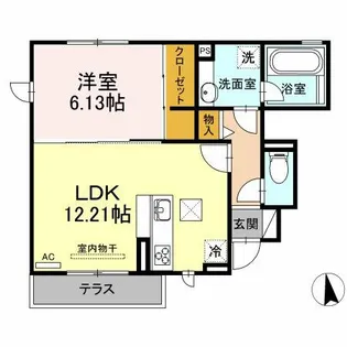 EsperioA棟【102号室】の間取り