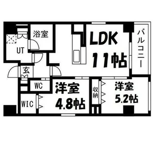 ポルタニグラサウス【2階】の間取り