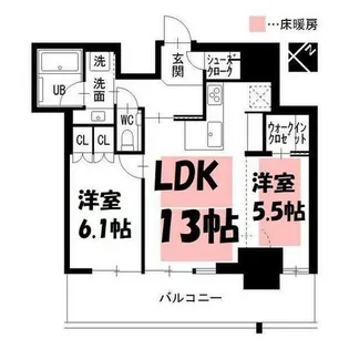 グランドメゾンthe池下ガーデンタワー【22階】の間取り