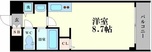 レジデンス福島Ⅱ【2階】の間取り