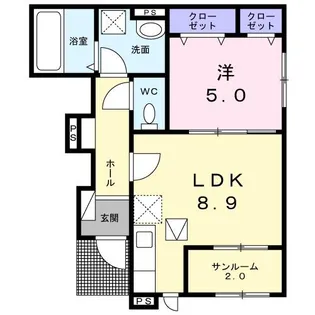 マジェスティⅡ【1階】の間取り