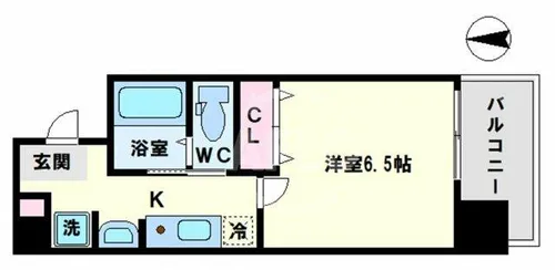 ルミナーレ天王寺【3階】の間取り
