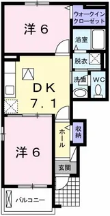 ノイ・フリーデB【1階】の間取り