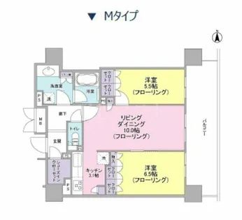 ブランズタワー御堂筋本町【22階】の間取り