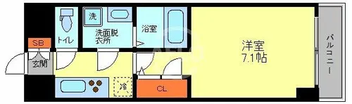 S-RESIDENCE高井田Central【613号室】の間取り