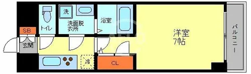 S-RESIDENCE高井田Central【802号室】の間取り