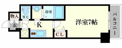 ファーストステージ梅田WEST【4階】の間取り