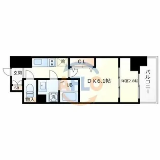 リアライズ鶴橋東Ⅱ【10階】の間取り