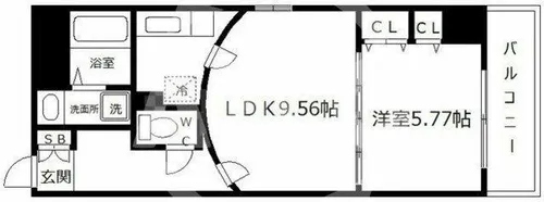 スペチアーレ【9階】の間取り