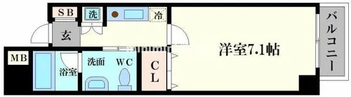 フィオレ立売堀【3階】の間取り