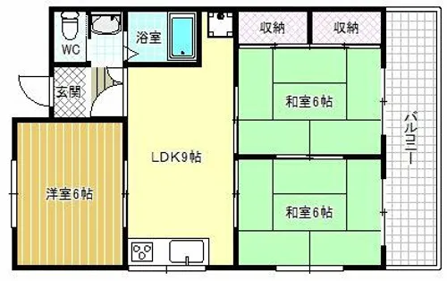 マンショングランディ【202号室】の間取り