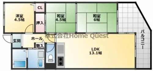 スヴァーネ東山本【1階】の間取り