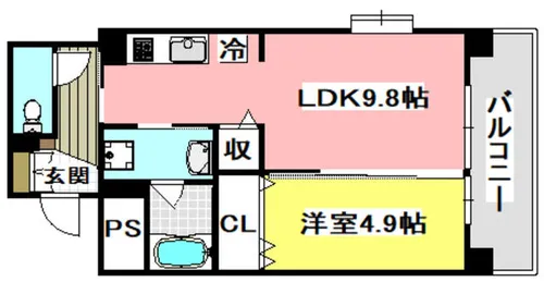 スプランディッド茨木天王【2階】の間取り
