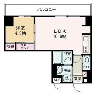 GLANZ高尾町【6階】の間取り