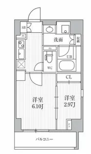 シーズンフラッツ靭本町【203号室】の間取り