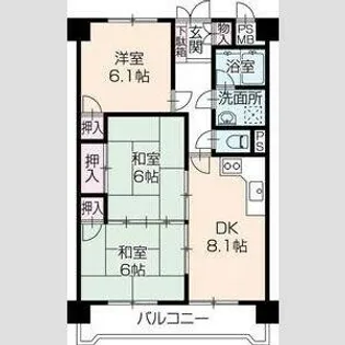 ハイツメロディ【3階】の間取り