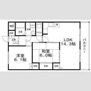 ハイツメロディ【1階】の間取り