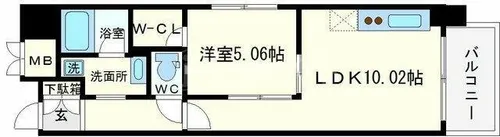 コンソラーレ桜川Ⅴ【4階】の間取り