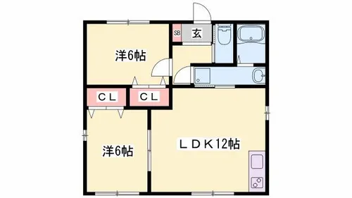 コンフォート上郡【1階】の間取り