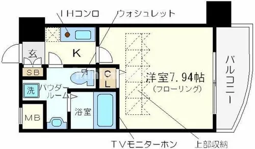 セレニテ難波西【8階】の間取り
