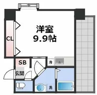 アスリート本町リバーウエスト【8階】の間取り