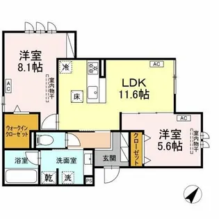 キクロス【1階】の間取り