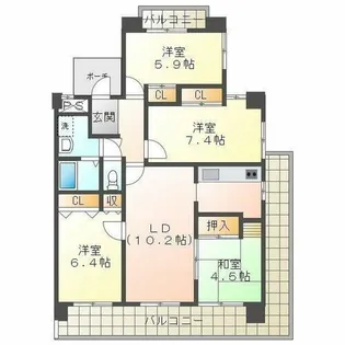 アリア33レジデンス【901号室】の間取り