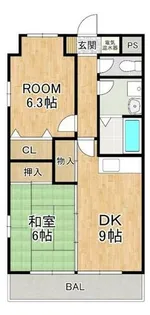 ドマーレ清水【5階】の間取り