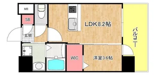 エステムコート難波WEST-SIDEVIIIエクシーナ【4階】の間取り