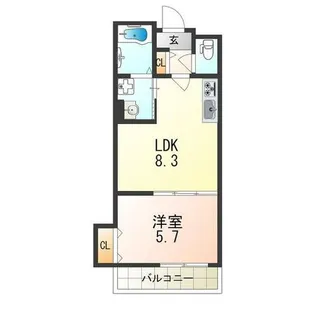 大阪府大阪市西淀川区福町2丁目【アパート】の間取り