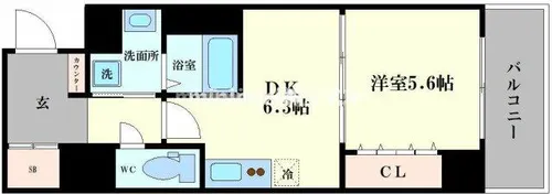 ベルフォーレイガ【503号室】の間取り