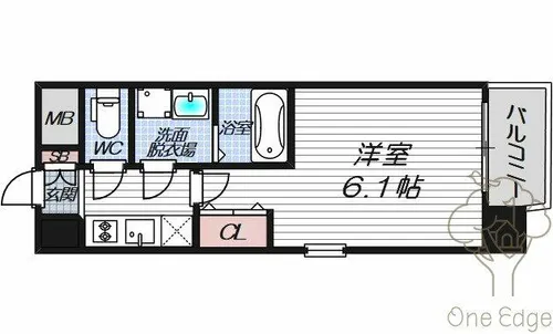 JMFレジデンス桜ノ宮【3階】の間取り