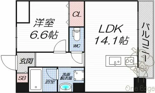 ES-Grande Umedakita【3階】の間取り