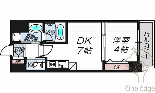 SK大阪天満宮プライマリーワン【7階】の間取り