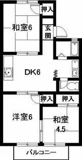 ツーイン天白【2階】の間取り