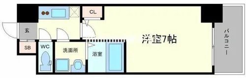 S-RESIDENCEドーム前千代崎【9階】の間取り