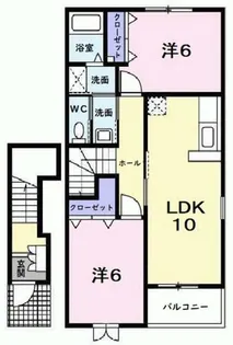 リヴ グレイスB棟【2階】の間取り