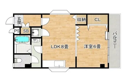 コンパーノ京町【302号室】の間取り